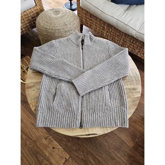 Other - LL Bean Signature 100% Lambs Wool Full Zip Sweater Jumper Men's L